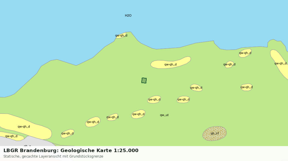 Statische Kartenansicht: LBGR Brandenburg: Geologische Karte 1:25.000