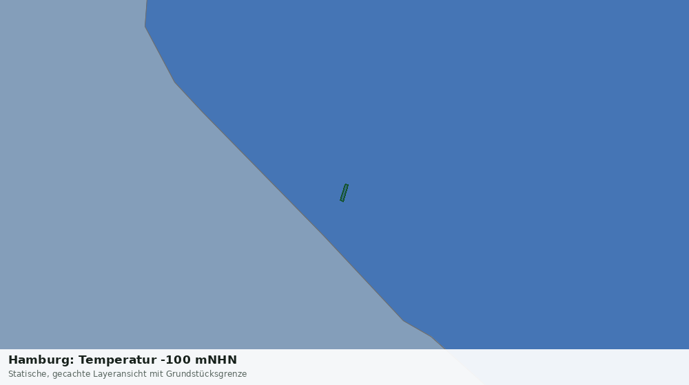 Statische Kartenansicht: Hamburg: Temperatur -100 mNHN