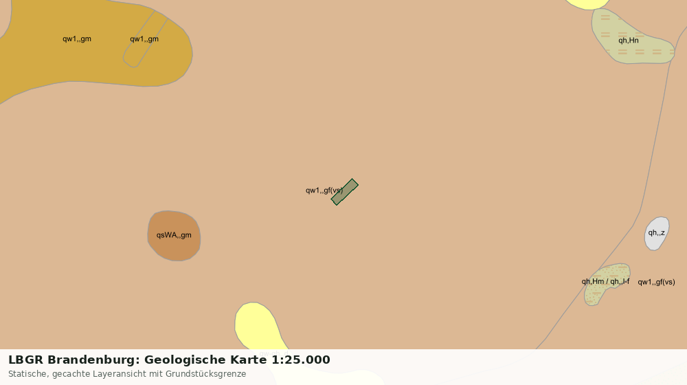 Statische Kartenansicht: LBGR Brandenburg: Geologische Karte 1:25.000