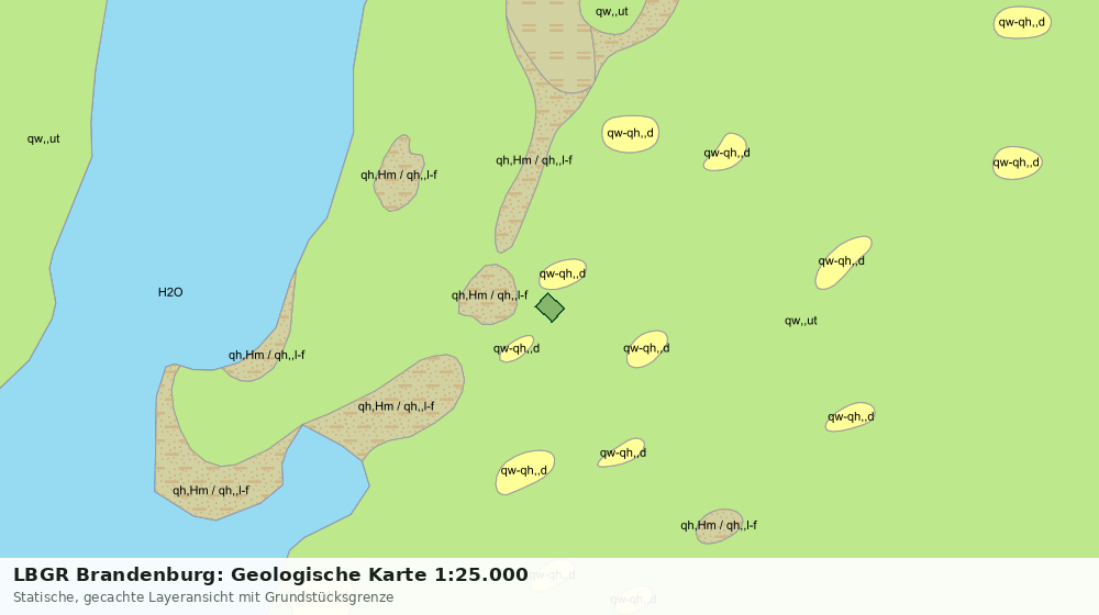 Statische Kartenansicht: LBGR Brandenburg: Geologische Karte 1:25.000