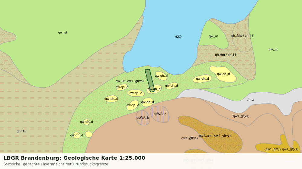 Statische Kartenansicht: LBGR Brandenburg: Geologische Karte 1:25.000