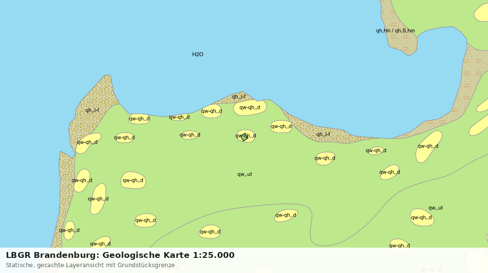 Statische Kartenansicht: LBGR Brandenburg: Geologische Karte 1:25.000