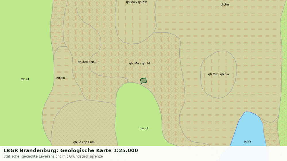 Statische Kartenansicht: LBGR Brandenburg: Geologische Karte 1:25.000