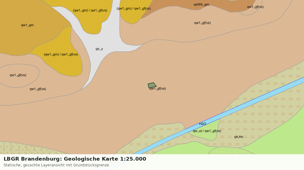 Statische Kartenansicht: LBGR Brandenburg: Geologische Karte 1:25.000