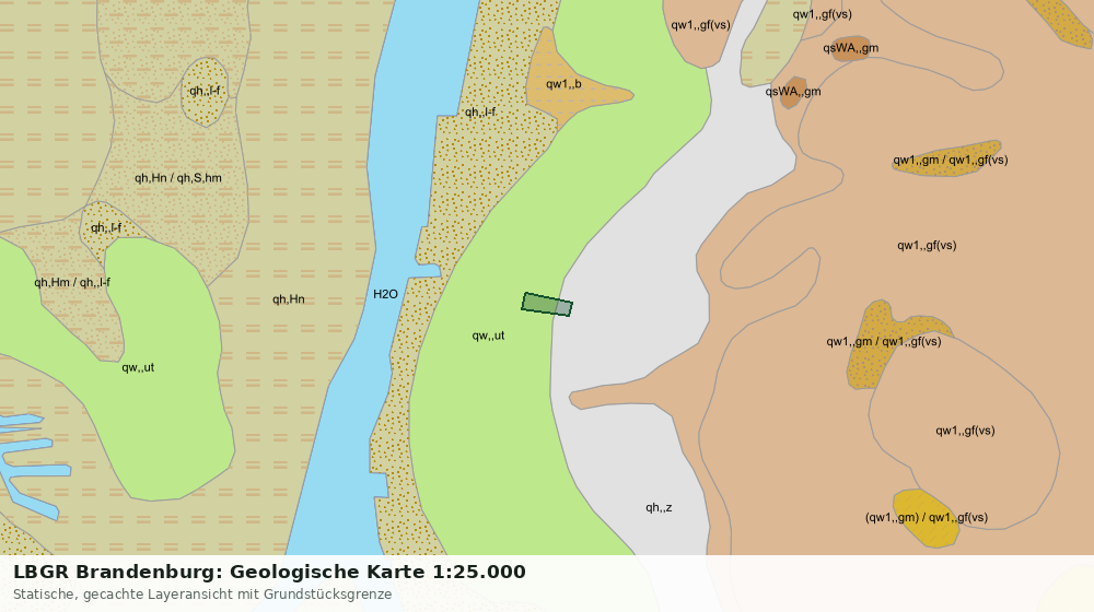 Statische Kartenansicht: LBGR Brandenburg: Geologische Karte 1:25.000