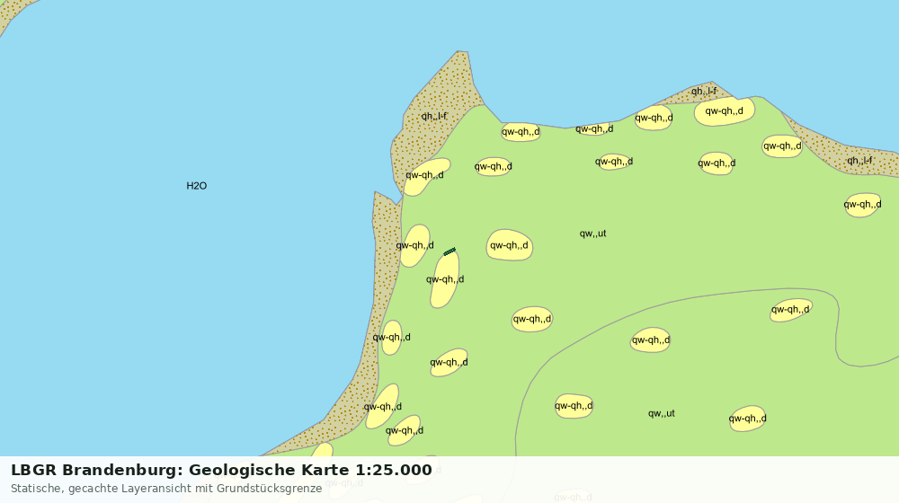 Statische Kartenansicht: LBGR Brandenburg: Geologische Karte 1:25.000
