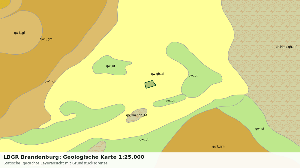 Statische Kartenansicht: LBGR Brandenburg: Geologische Karte 1:25.000