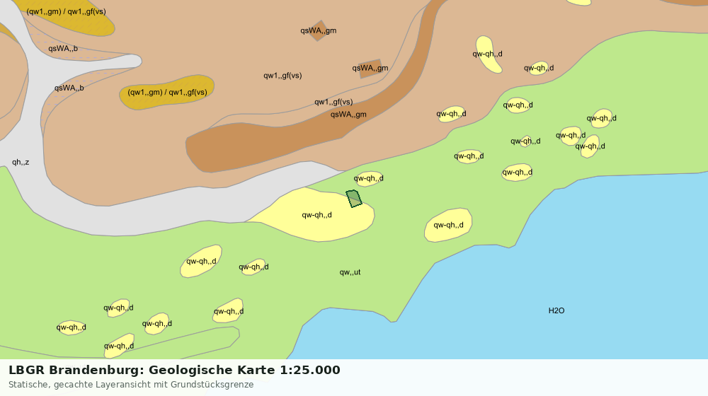 Statische Kartenansicht: LBGR Brandenburg: Geologische Karte 1:25.000