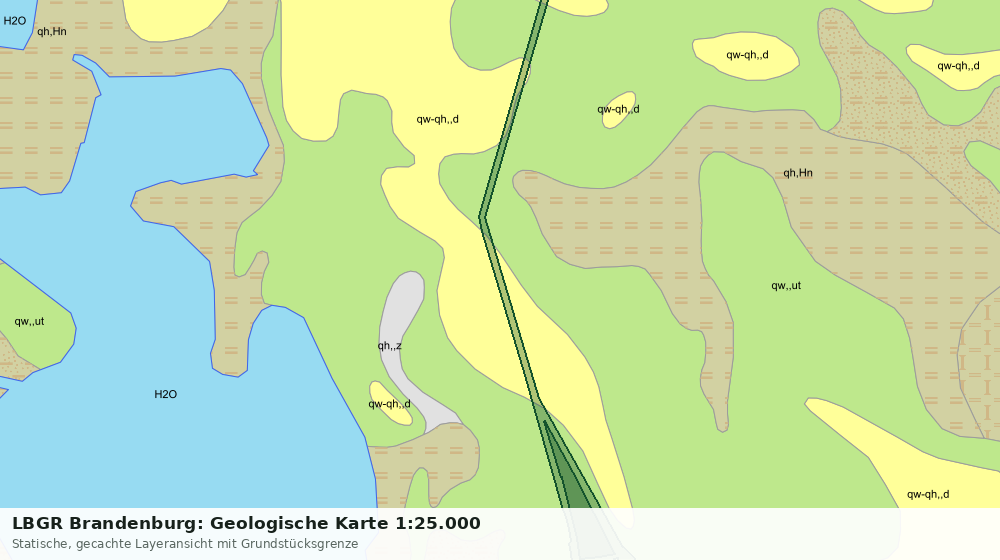 Statische Kartenansicht: LBGR Brandenburg: Geologische Karte 1:25.000