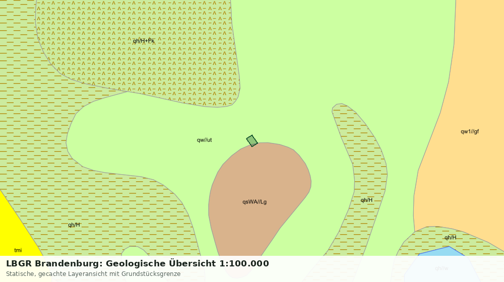 Statische Kartenansicht: LBGR Brandenburg: Geologische Übersicht 1:100.000