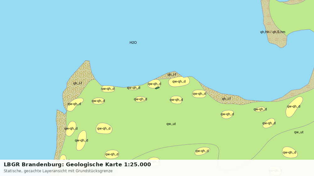 Statische Kartenansicht: LBGR Brandenburg: Geologische Karte 1:25.000