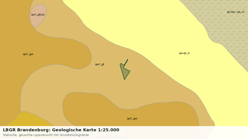 Statische Kartenansicht: LBGR Brandenburg: Geologische Karte 1:25.000