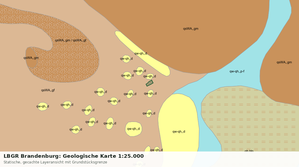Statische Kartenansicht: LBGR Brandenburg: Geologische Karte 1:25.000