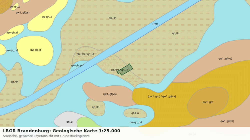 Statische Kartenansicht: LBGR Brandenburg: Geologische Karte 1:25.000