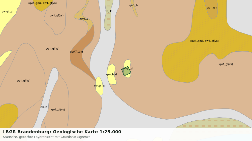 Statische Kartenansicht: LBGR Brandenburg: Geologische Karte 1:25.000