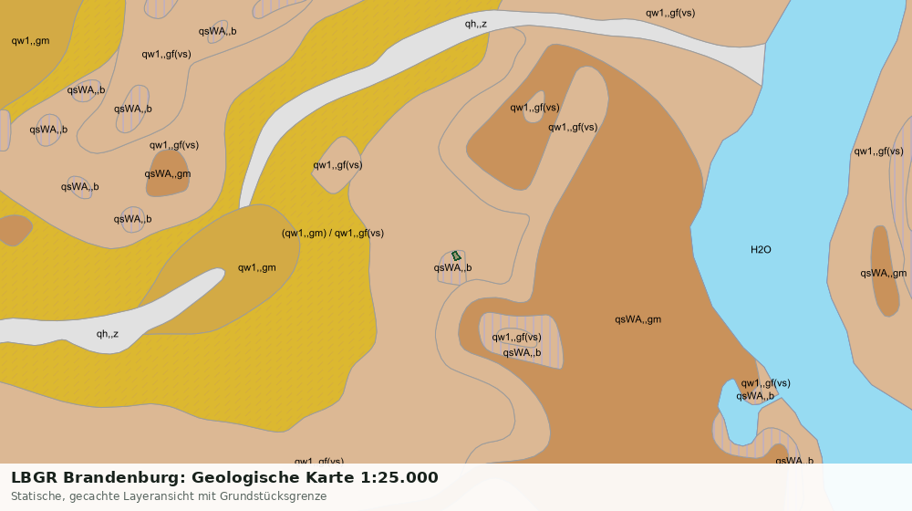 Statische Kartenansicht: LBGR Brandenburg: Geologische Karte 1:25.000