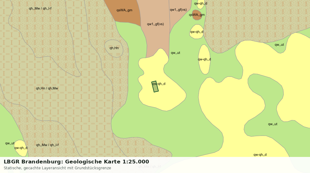 Statische Kartenansicht: LBGR Brandenburg: Geologische Karte 1:25.000