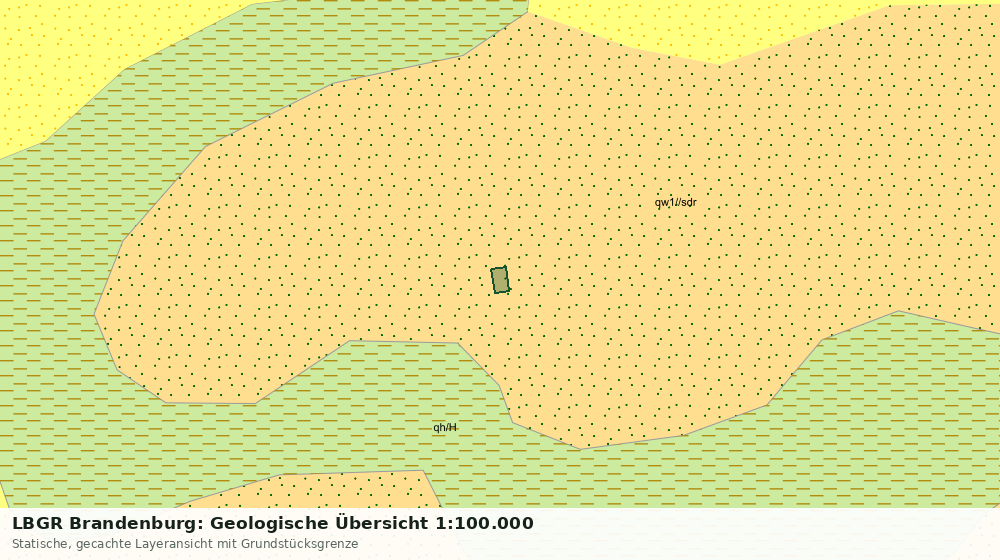 Statische Kartenansicht: LBGR Brandenburg: Geologische Übersicht 1:100.000