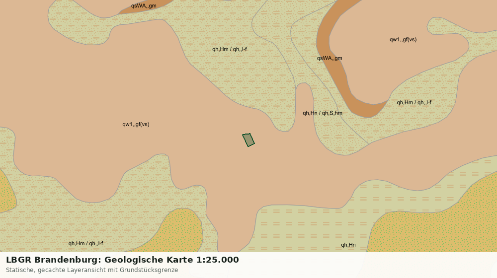 Statische Kartenansicht: LBGR Brandenburg: Geologische Karte 1:25.000