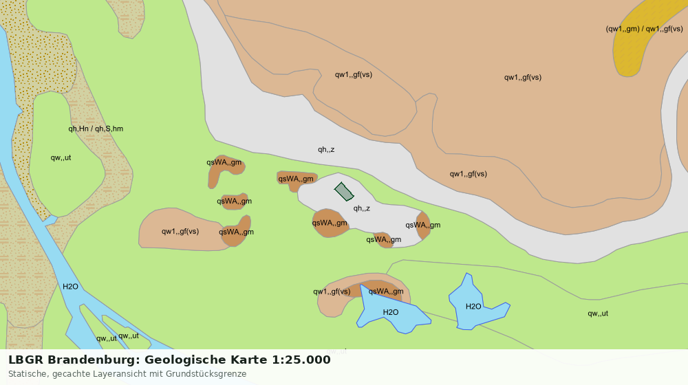Statische Kartenansicht: LBGR Brandenburg: Geologische Karte 1:25.000