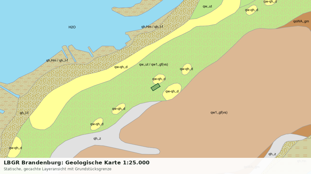 Statische Kartenansicht: LBGR Brandenburg: Geologische Karte 1:25.000