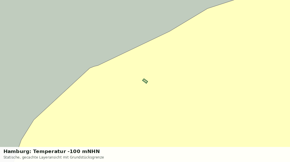 Statische Kartenansicht: Hamburg: Temperatur -100 mNHN