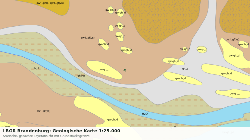 Statische Kartenansicht: LBGR Brandenburg: Geologische Karte 1:25.000