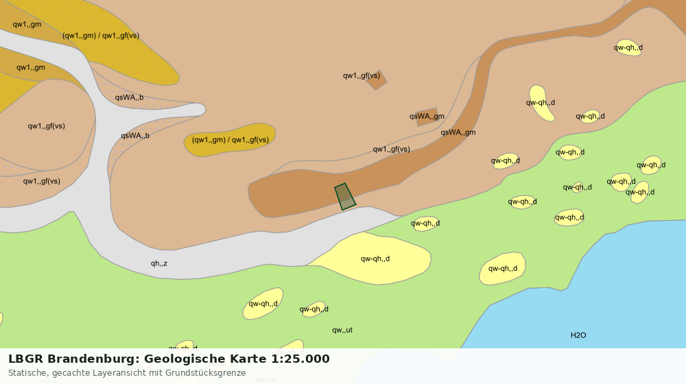 Statische Kartenansicht: LBGR Brandenburg: Geologische Karte 1:25.000