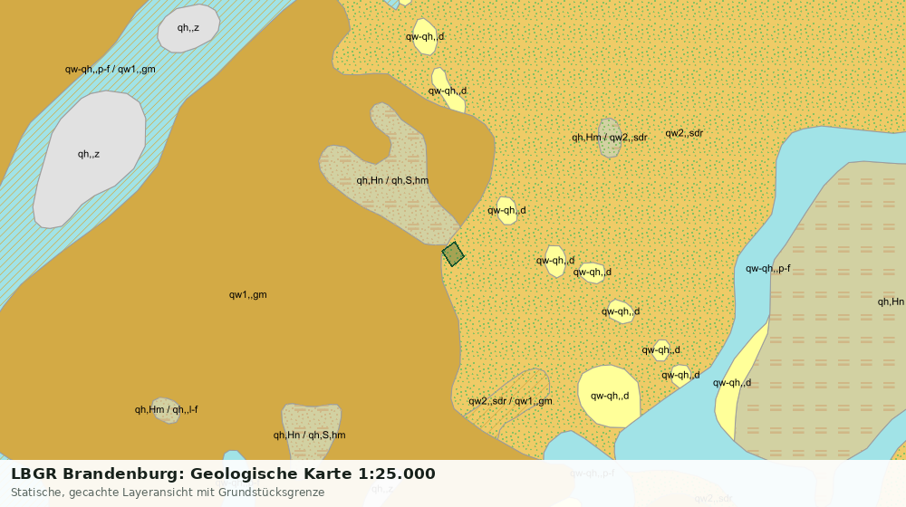 Statische Kartenansicht: LBGR Brandenburg: Geologische Karte 1:25.000