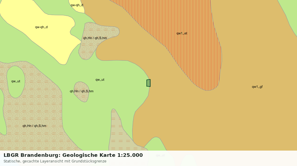 Statische Kartenansicht: LBGR Brandenburg: Geologische Karte 1:25.000