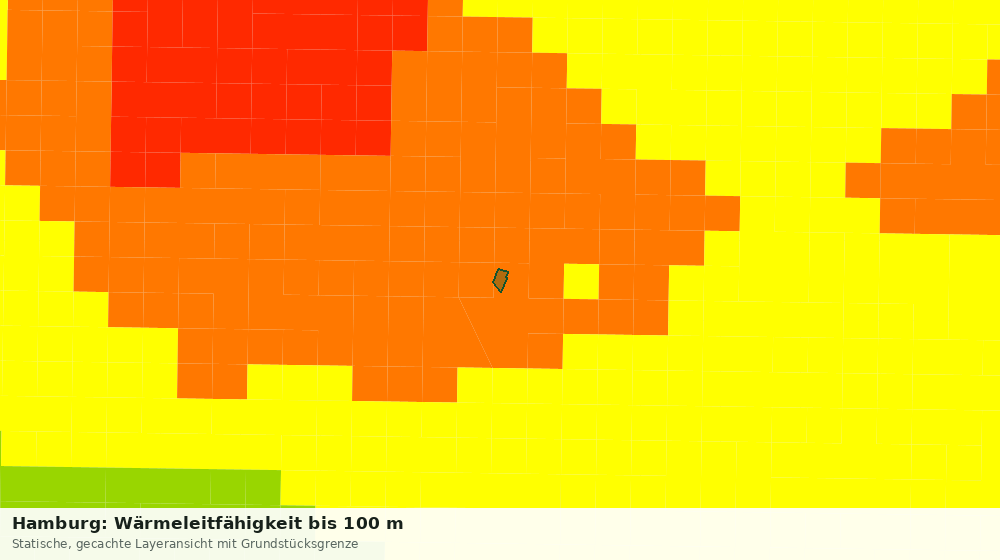 Statische Kartenansicht: Hamburg: Wärmeleitfähigkeit bis 100 m