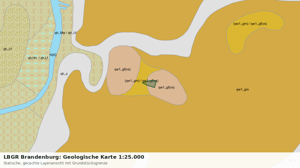 Statische Kartenansicht: LBGR Brandenburg: Geologische Karte 1:25.000
