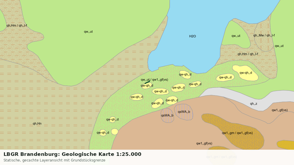 Statische Kartenansicht: LBGR Brandenburg: Geologische Karte 1:25.000