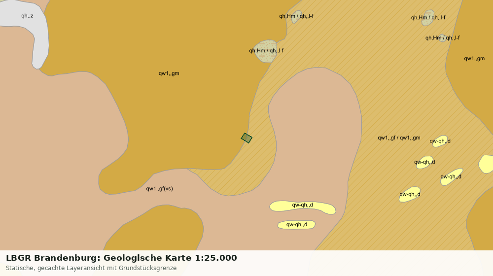 Statische Kartenansicht: LBGR Brandenburg: Geologische Karte 1:25.000