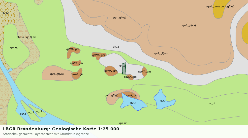 Statische Kartenansicht: LBGR Brandenburg: Geologische Karte 1:25.000