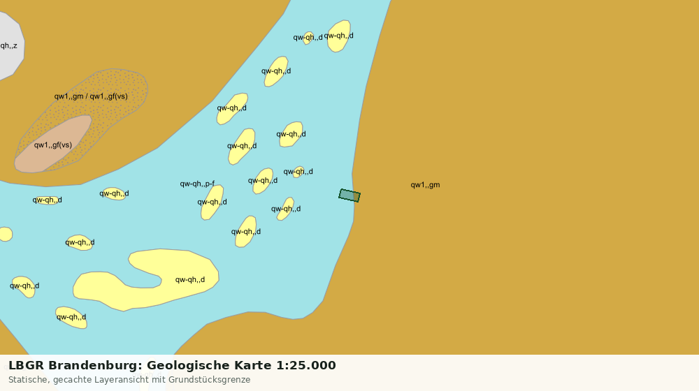 Statische Kartenansicht: LBGR Brandenburg: Geologische Karte 1:25.000
