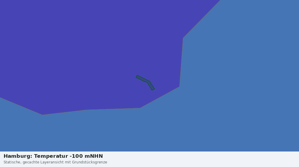 Statische Kartenansicht: Hamburg: Temperatur -100 mNHN