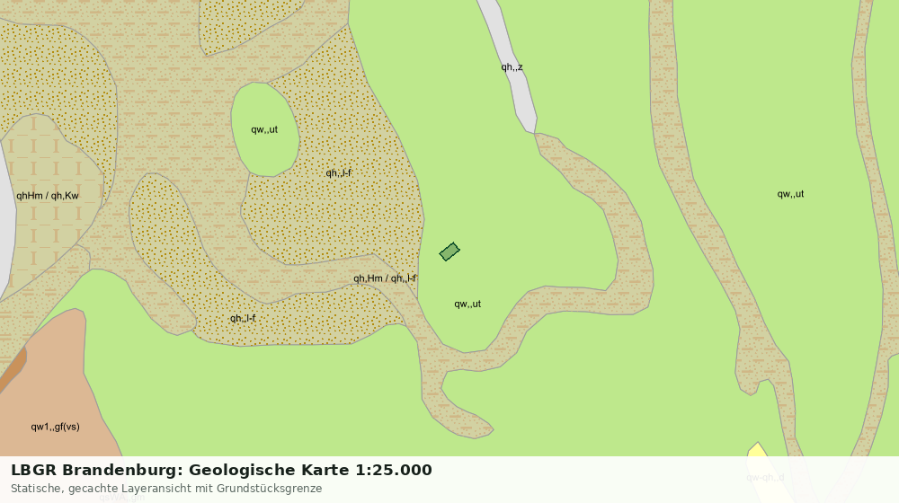 Statische Kartenansicht: LBGR Brandenburg: Geologische Karte 1:25.000