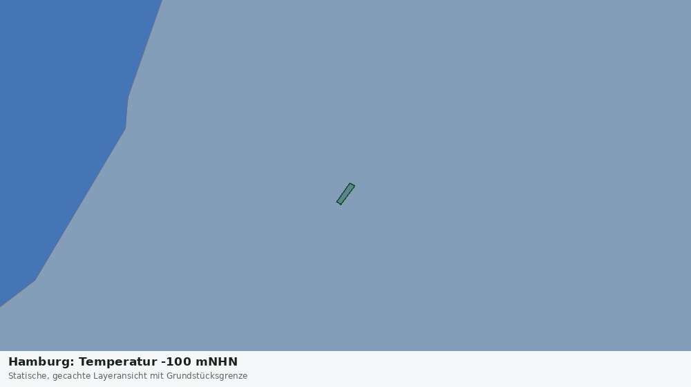 Statische Kartenansicht: Hamburg: Temperatur -100 mNHN