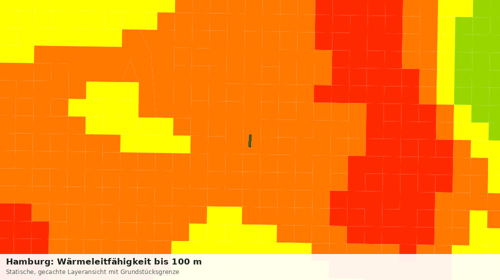 Statische Kartenansicht: Hamburg: Wärmeleitfähigkeit bis 100 m