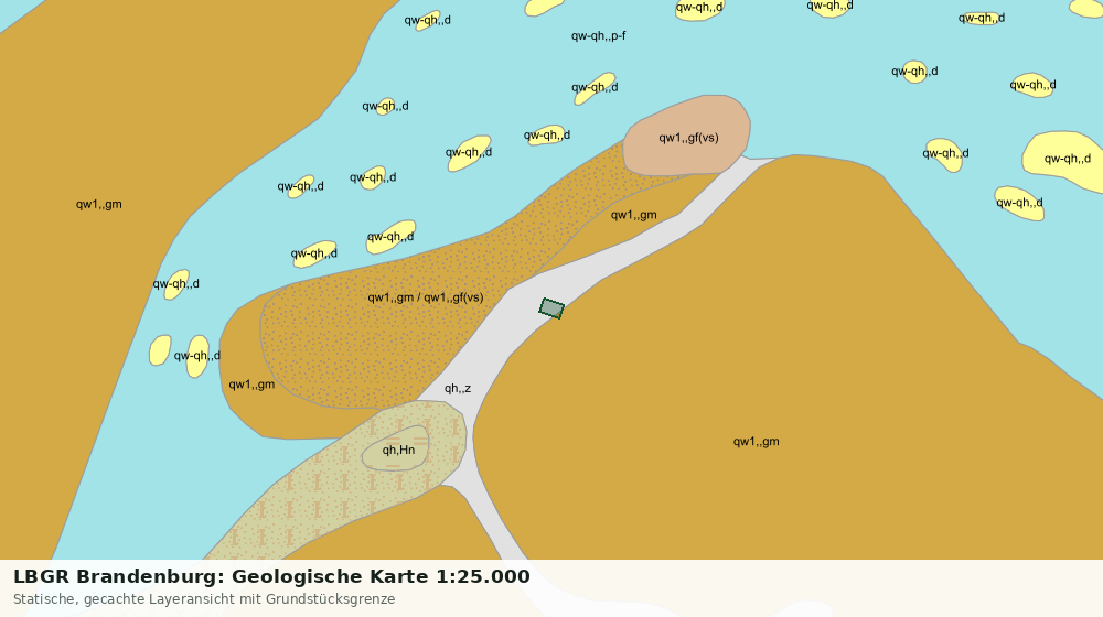 Statische Kartenansicht: LBGR Brandenburg: Geologische Karte 1:25.000