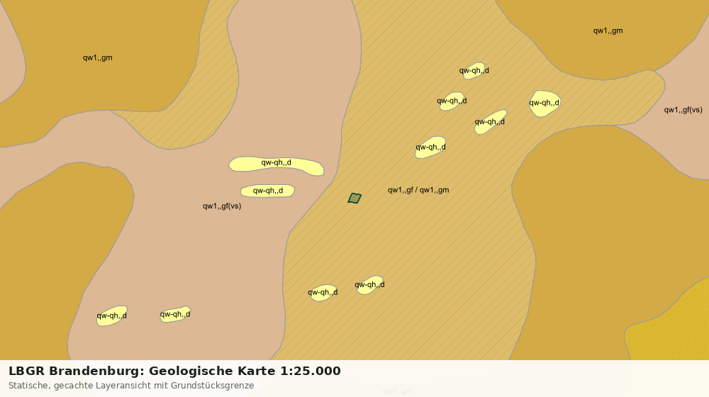 Statische Kartenansicht: LBGR Brandenburg: Geologische Karte 1:25.000