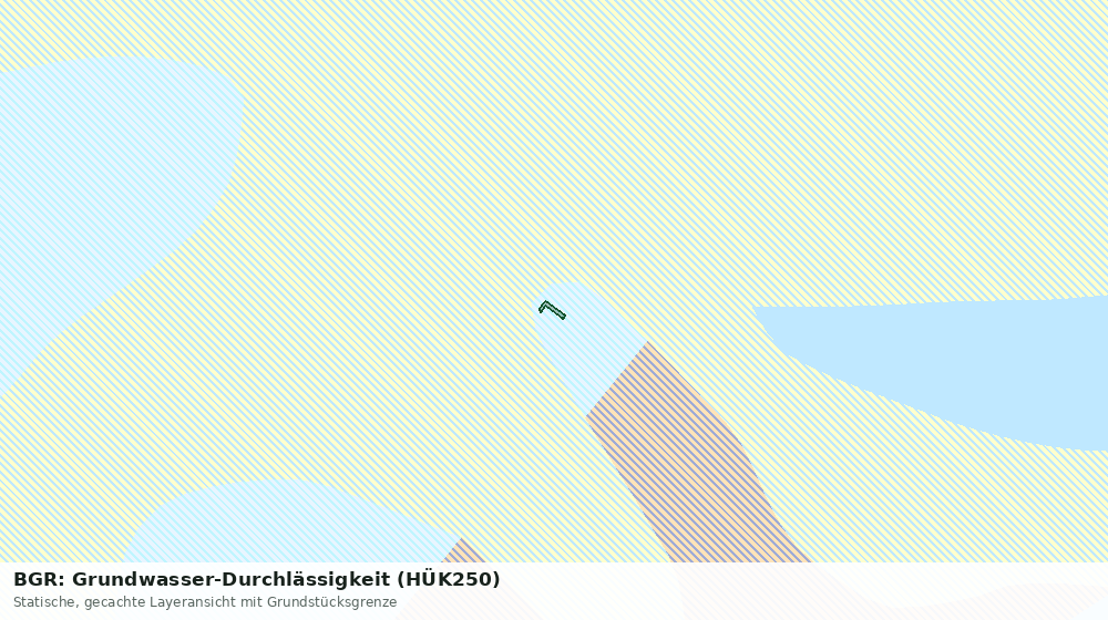 Statische Kartenansicht: BGR: Grundwasser-Durchlässigkeit (HÜK250)