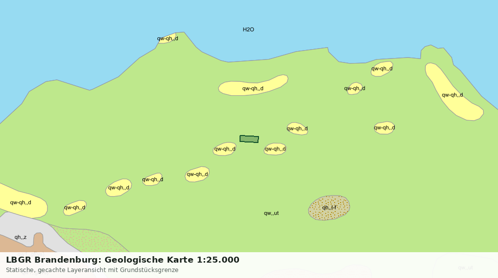 Statische Kartenansicht: LBGR Brandenburg: Geologische Karte 1:25.000