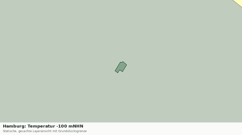 Statische Kartenansicht: Hamburg: Temperatur -100 mNHN