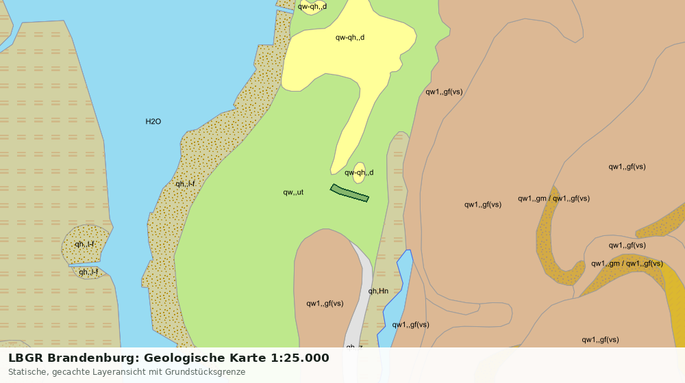 Statische Kartenansicht: LBGR Brandenburg: Geologische Karte 1:25.000