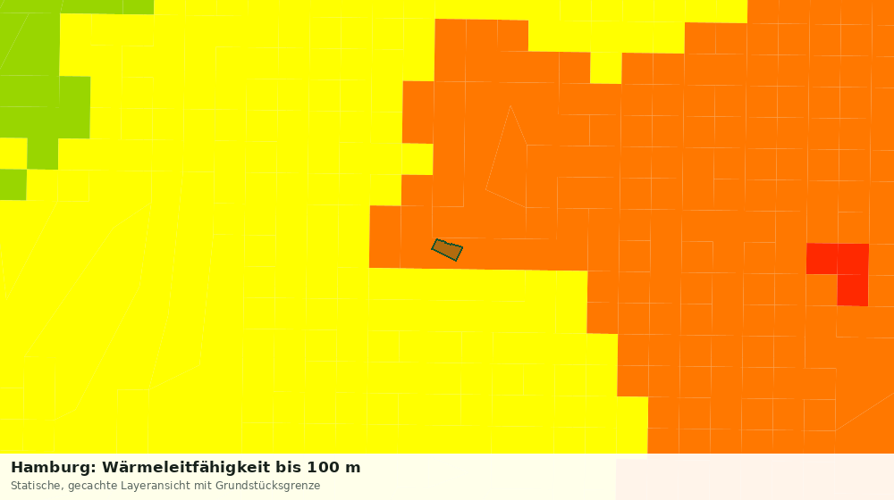 Statische Kartenansicht: Hamburg: Wärmeleitfähigkeit bis 100 m