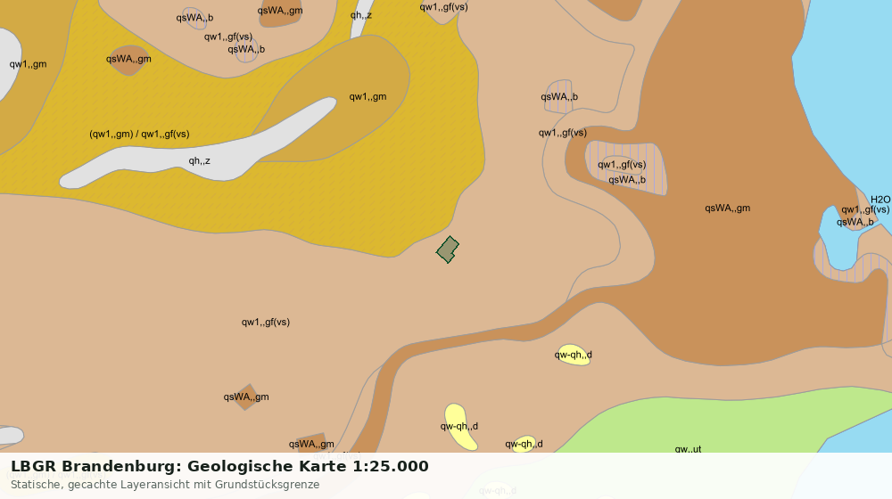 Statische Kartenansicht: LBGR Brandenburg: Geologische Karte 1:25.000