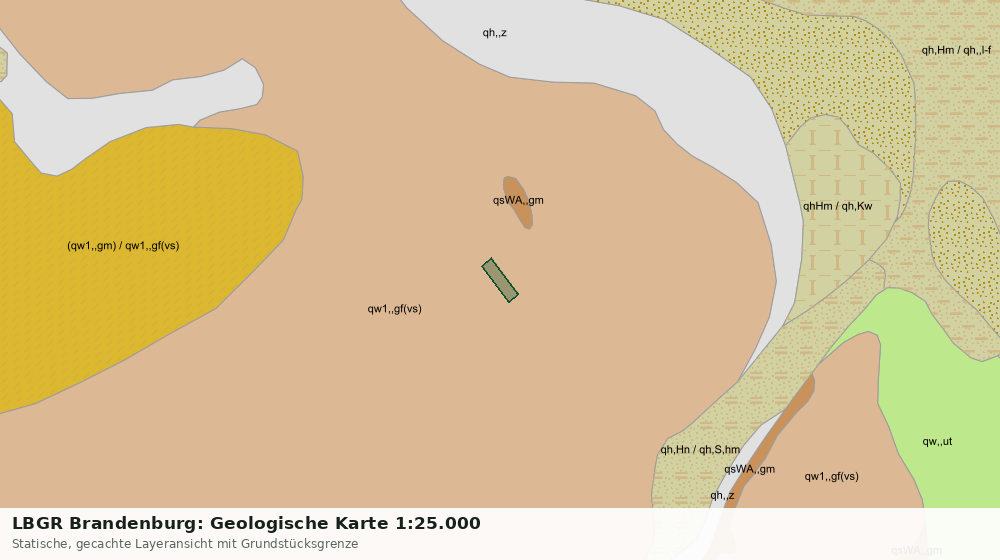 Statische Kartenansicht: LBGR Brandenburg: Geologische Karte 1:25.000