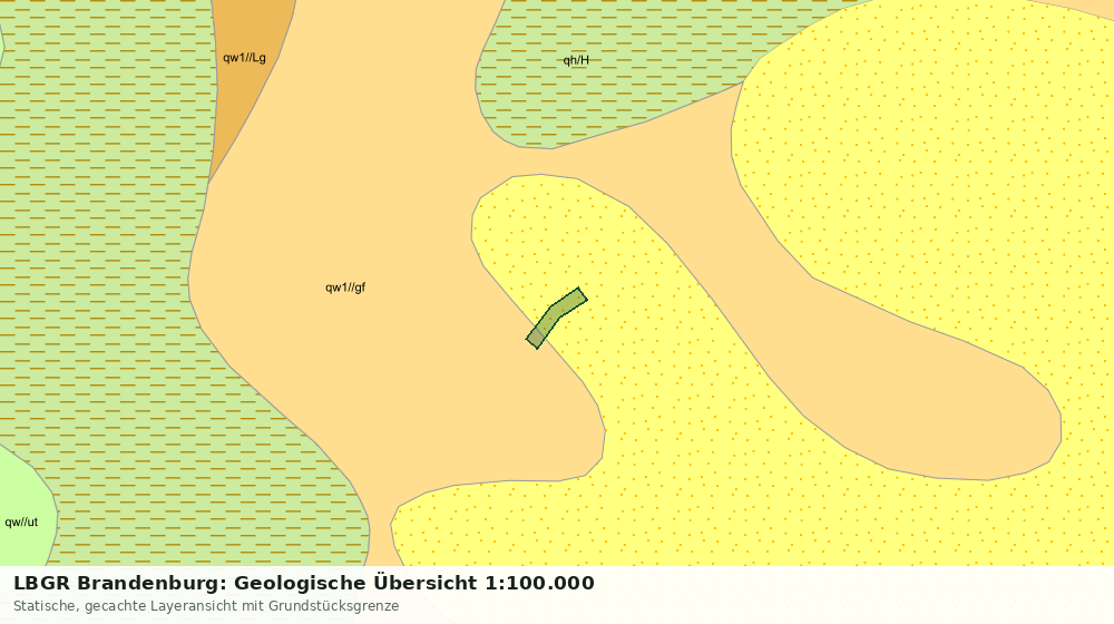 Statische Kartenansicht: LBGR Brandenburg: Geologische Übersicht 1:100.000